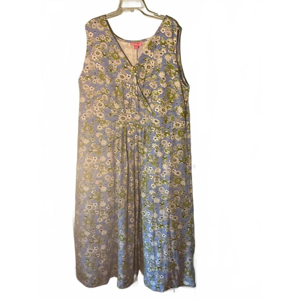 Woman within Floral Print Summer Dress 3X